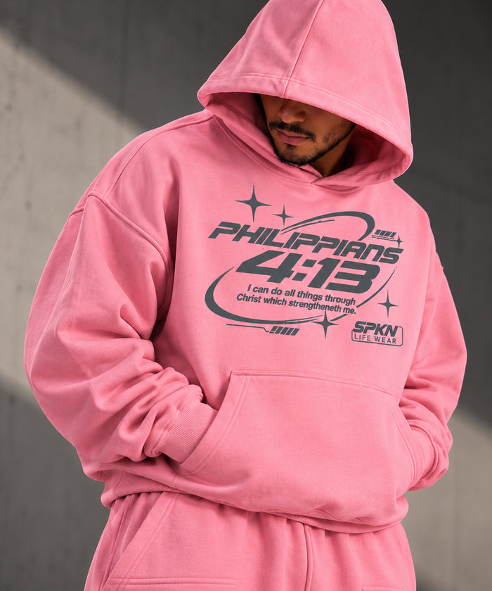 Pink Philippians Vintage Washed Hoodie