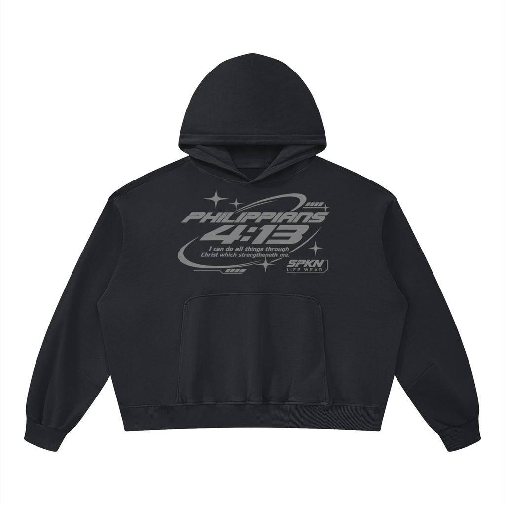 Black Philippians Vintage Washed Hoodie