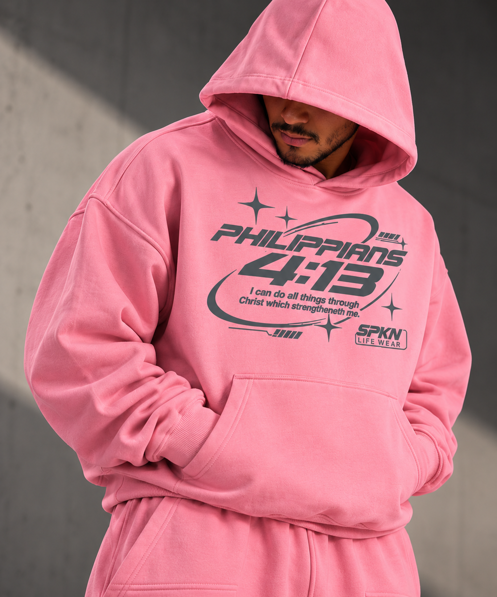 Pink Philippians Vintage Washed Hoodie