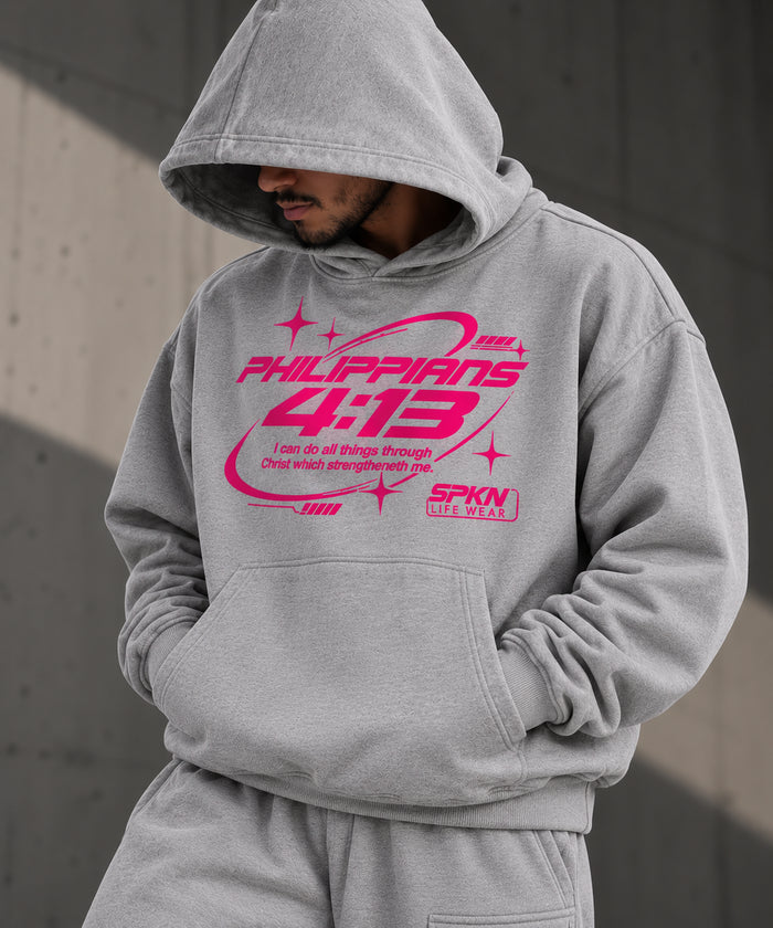 Grey Philippians  Vintage Washed Hoodie