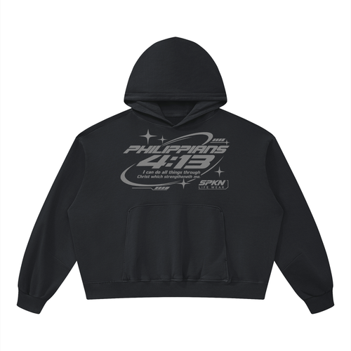 Black Philippians Vintage Washed Hoodie
