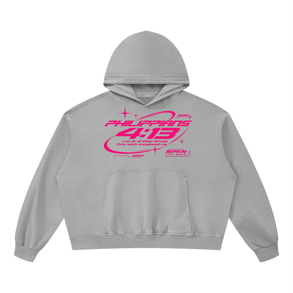 Grey Philippians  Vintage Washed Hoodie