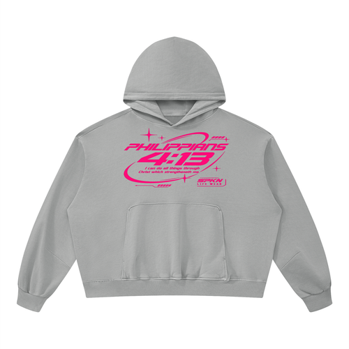 Grey Philippians  Vintage Washed Hoodie